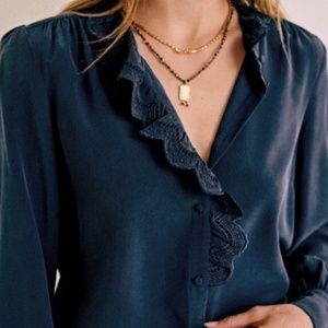 Sezane Chloe Blouse size 32 * modified
